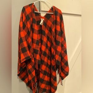 Goodthreads Red Buffalo Plaid shawl